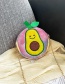 Fashion Pineapple Plush Cartoon Fruit Messenger Bag