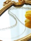 Fashion Gold Titanium Steel Geometry Double Necklace