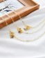 Fashion P 26 Letters Multi-layer Necklace With Copper Inlaid Zircon