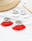 Fashion Red+white Christmas Cartoon Tassel Earrings