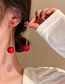 Fashion Red Diamond Snowflake Tassel Earrings