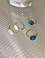 Fashion Blue Alloy Cat Eye Ear Ring