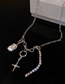 Fashion Silver Diamond Necklace With Square Diamonds
