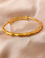 Fashion Gold Brass Bamboo Push-pull Bracelet