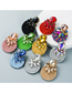 Fashion Color Alloy Water Drop Color Diamond Woven Stud Earrings