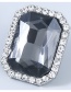 Fashion Silver Alloy Square Diamond Earrings