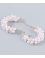 Fashion Pearl Alloy Inlaid Pearl C-shaped Earrings