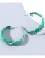 Fashion Green Alloy Painted C-shaped Earrings