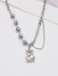 Fashion Silver Alloy Chain Stitching Necklace