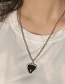 Fashion Style 2 Diamond Heart Double Necklace
