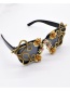 Fashion Gold Snake-shaped Flower Sunglasses