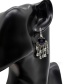 Fashion Silver Love Heart Inlaid Zirconium Tassel Earrings