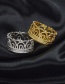 Fashion Gold Color Stainless Steel Hollow Crown Ring