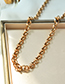 Fashion Rose Gold Alloy Chain Necklace