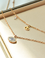 Fashion Gold Alloy Diamond Eye Double Necklace