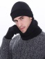 Fashion Black Suit Three-piece Woolen Scarf Gloves Hats