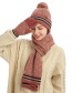 Fashion Iron Embroidery Red Knitted Scarf Hat And Gloves Three-piece Set