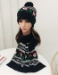Fashion Christmas Hat Knitted Wool Ball Flanging Christmas Hat
