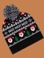 Fashion Black Christmas Printed Knitted Toe Cap