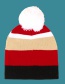 Fashion Red Santa Wool Ball Knitted Hat