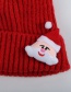 Fashion Scarlet Christmas Knitted Woolen Hat With Balls