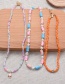 Fashion Color Three Layers Of Rice Beads Flower Woven Necklace