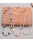 Fashion Color Glazed Flower Pearl Beaded Multilayer Necklace