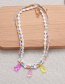 Fashion Color Rice Beads Bear Beaded Double Necklace