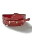 Fashion Red Elastic Pin Buckle Belt With Willow Studs