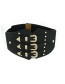 Fashion Red [black Gold Color Buckle] Multi-layer Belt With Suede Rivet Pin Buckle