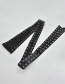 Fashion Black Faux Leather Perforated Wide Belt