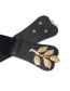 Fashion Black Leaf Double Buckle Waist Belt