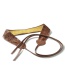 Fashion Brown Lace Faux Leather Belt With Wide Belt