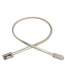 Fashion Silver Color Color Color Thin Belt With Metal Mirror Buckle