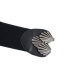 Fashion Black Thin Belt With Elastic Shell Buckle