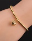 Fashion Copper Bead Chain Gold-plated Copper Pearl Round Beads Beaded Bracelet