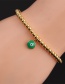 Fashion White Copper Drop Oil Round Eyes Beaded Bracelet