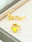 Fashion Yellow Copper Dripping Triangle Earrings