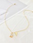 Fashion Gold Stainless Steel Key Lock Pendant Necklace