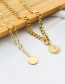 Fashion Gold Stainless Steel Portrait Pendant Necklace