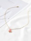 Fashion Pink Stainless Steel Butterfly Pendant Necklace
