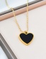 Fashion Black Stainless Steel Love Necklace
