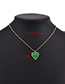 Fashion Green Stainless Steel Love Necklace