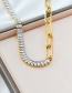 Fashion Black Stainless Steel Irregular Thick Chain Necklace