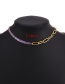 Fashion Pink Stainless Steel Irregular Thick Chain Necklace