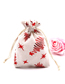 Fashion Red Small Snowflake 10*14cm Christmas Bronzing Print Drawstring Drawstring Cotton Candy Bag