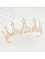 Fashion 7#white Diamond Crown Headband Children's Alloy Geometric Crown Headband