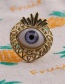 Fashion Grey Copper Inlaid Zirconium Eye Ring