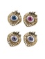 Fashion Purple Copper Inlaid Zirconium Eye Ring