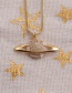 Fashion Planet Copper Inlaid Zirconium Planet Necklace